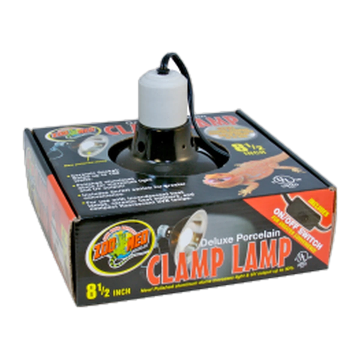 Zoo Med Deluxe Porcelain Clamp Lamp 8.5" Reflector