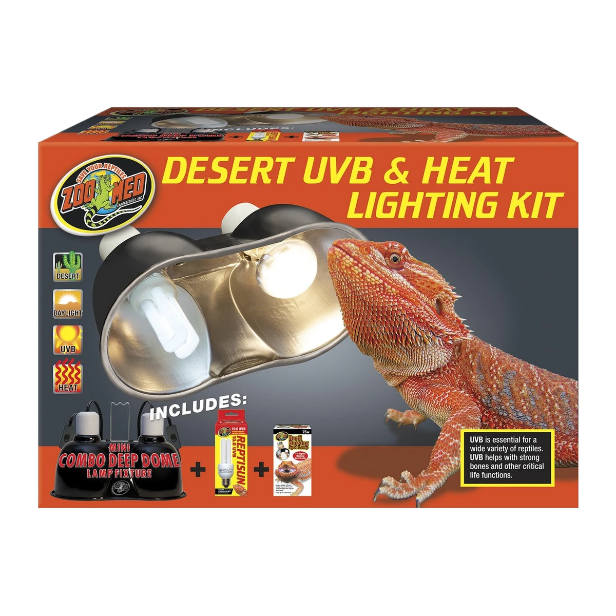 Zoo Med Desert UVB & Heat Lighting Kit