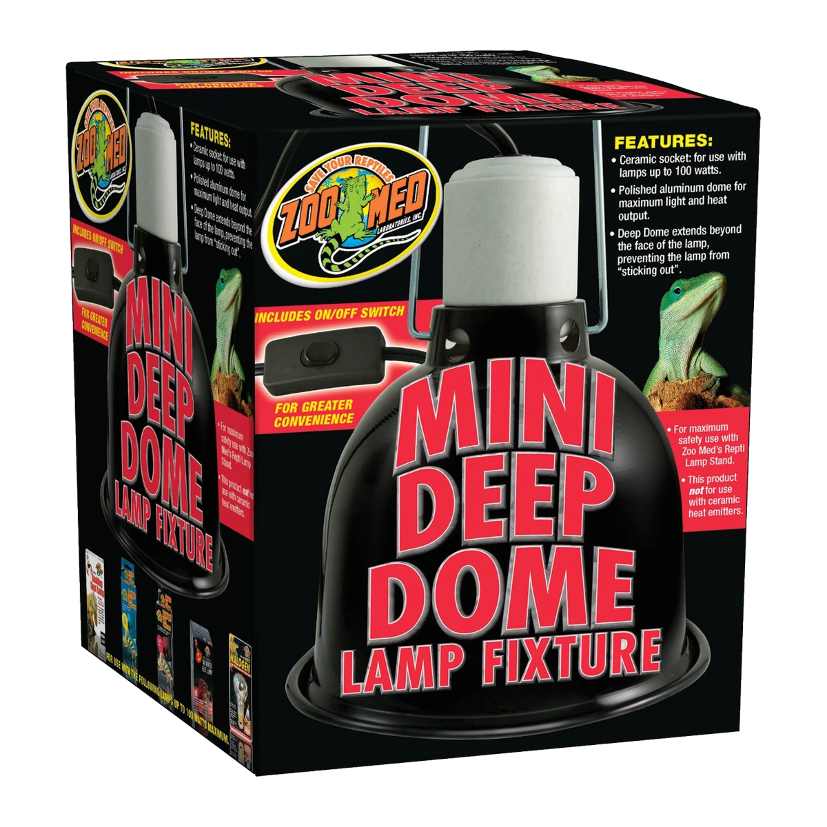 Zoo Med Mini Deep Dome Lamp Fixture