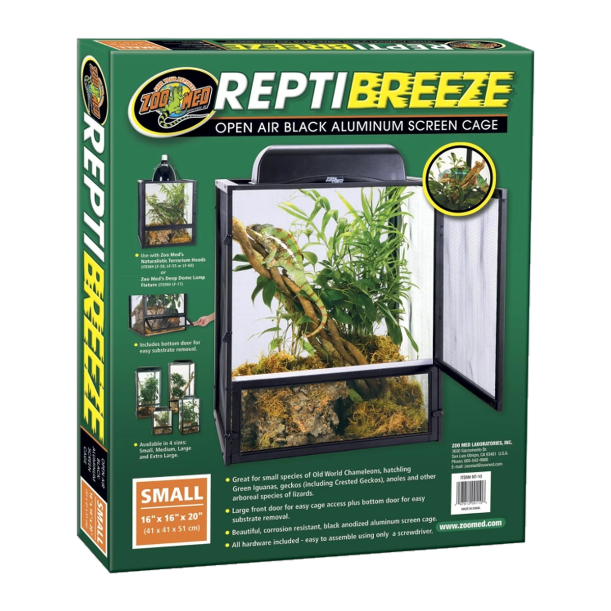 Zoo Med ReptiBreeze Aluminium Screen Cage 41 x 41 x 51cm